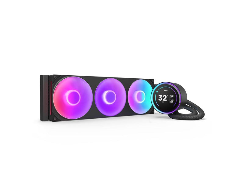 KRAKEN ELITE RGB 360 BLACK AIO LIQUID COOLER WITH IPS LCD & STATIC PRESSURE FANS