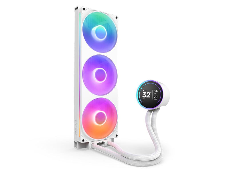 NZXT KRAKEN ELITE RGB 420MM WHITE AIO LIQUID COOLER WITH IPS LCD & RGB CORE