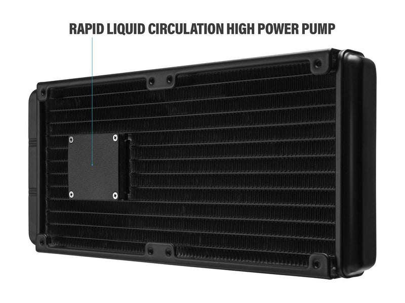 Rosewill RGB AIO 240mm CPU Liquid Cooler, Closed Loop PC Water Cooling, Slim