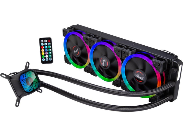 Rosewill RGB CPU Liquid Cooler with Customizable Lighting Effects, Three