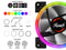 Rosewill RGBF-23001 120mm Dual Ring Addressable RGB Case Fan Hub Set, True RGB