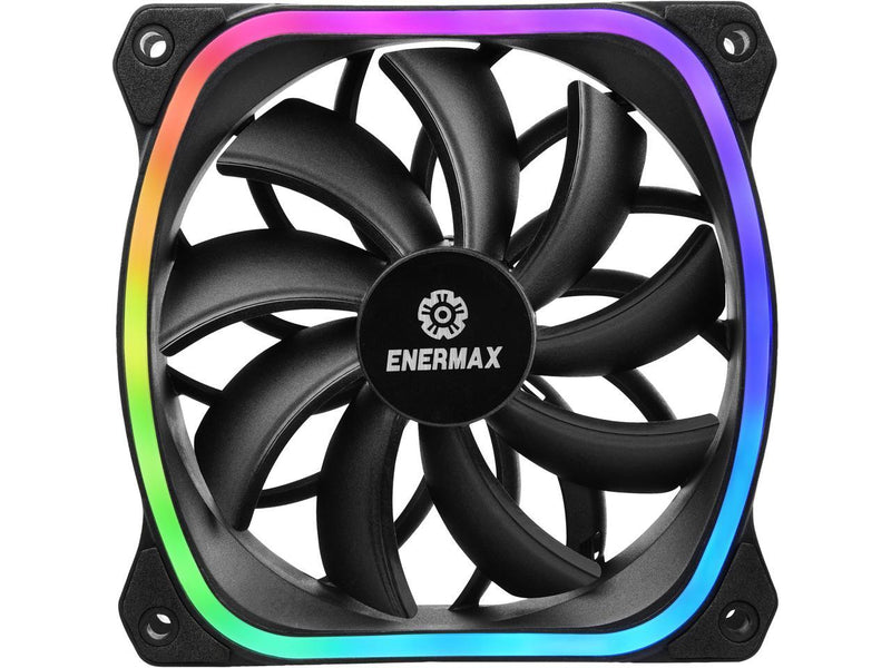 Enermax Squa RGB PWM 120mm Case Fan, Addressable RGB Sync Via Motherboard