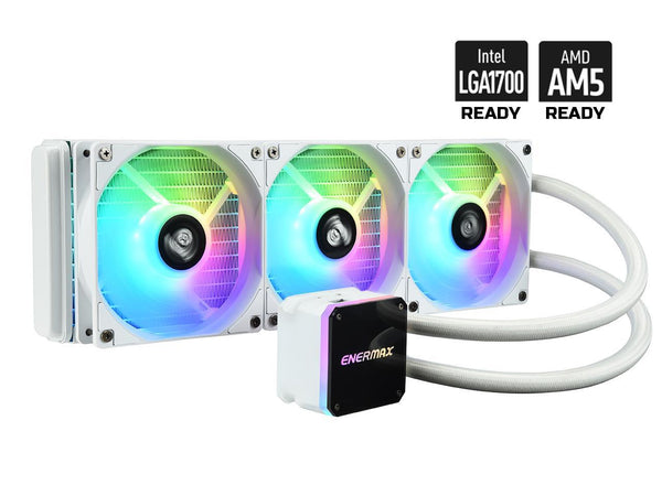 Enermax Liqmax III 360 White Addressable RGB AIO CPU Liquid Cooler - 360mm