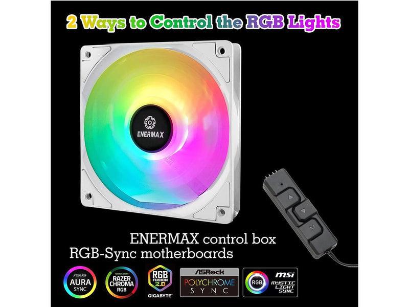 ENERMAX HF120 RGB UCHF12PARGB-W-BP3 ARGB LED Case Fans