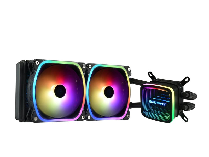 Enermax AQUAFUSION ADV 240 ARGB AIO CPU Liquid Cooler, Infinity Mirror RGB Pump,