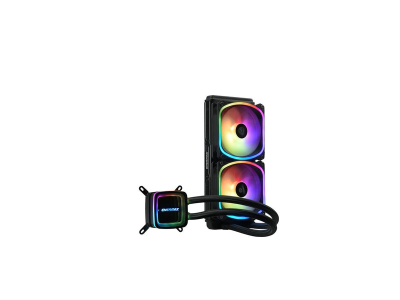 Enermax AQUAFUSION ADV 240 ARGB AIO CPU Liquid Cooler, Infinity Mirror RGB Pump,