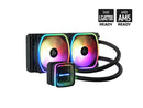 Enermax AQUAFUSION ADV 240 ARGB AIO CPU Liquid Cooler, Infinity Mirror RGB Pump,