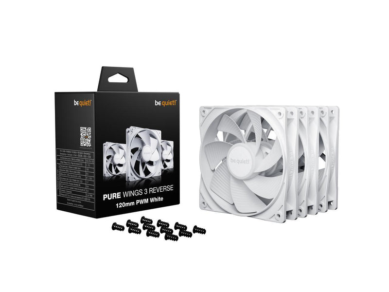 be quiet! Pure Wings 3 120mm PWM Reverse White Triple-Pack
