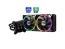 EVGA CLCx 240mm All-In-One LCD CPU Liquid Cooler, 2x 120mm PWM ARGB Fans, Intel