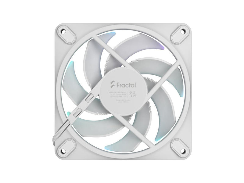 Fractal Design Momentum 12 RGB PWM White 120 mm ARGB LED FDB (Fluid Dynamic
