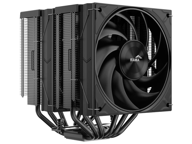 SAMA A60B  Dual-Tower CPU Air Cooler Aluminum Top Cover 6 Copper Heat Pipes,
