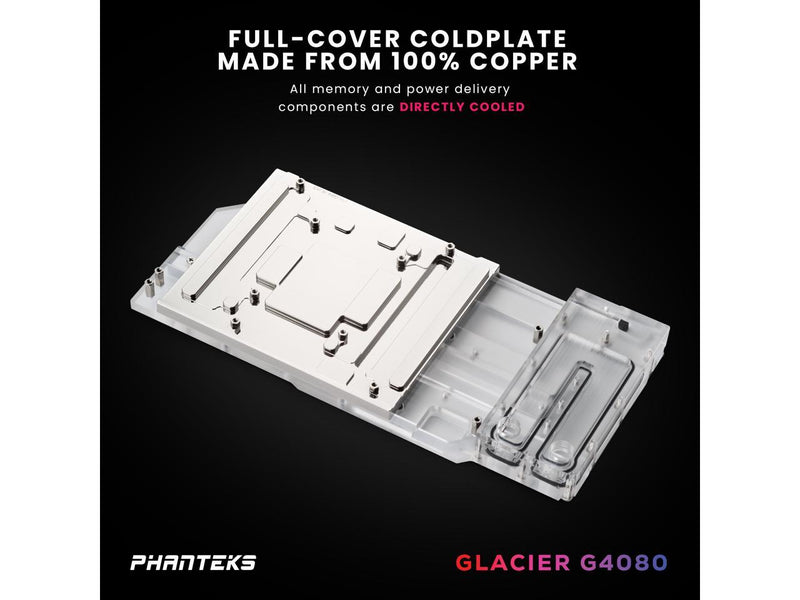 Phanteks Glacier G4080 ASUS GPU Block for ASUS ROG STRIX / TUF gaming RTX 4080,