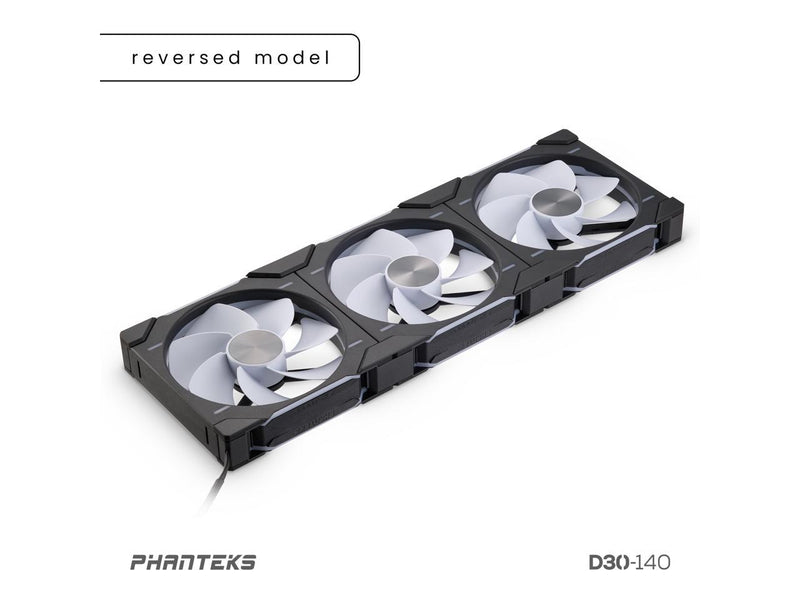 Phanteks D30-140 DRGB PWM FAN 3Pack, Reverse Airflow Model, Premium D-RGB