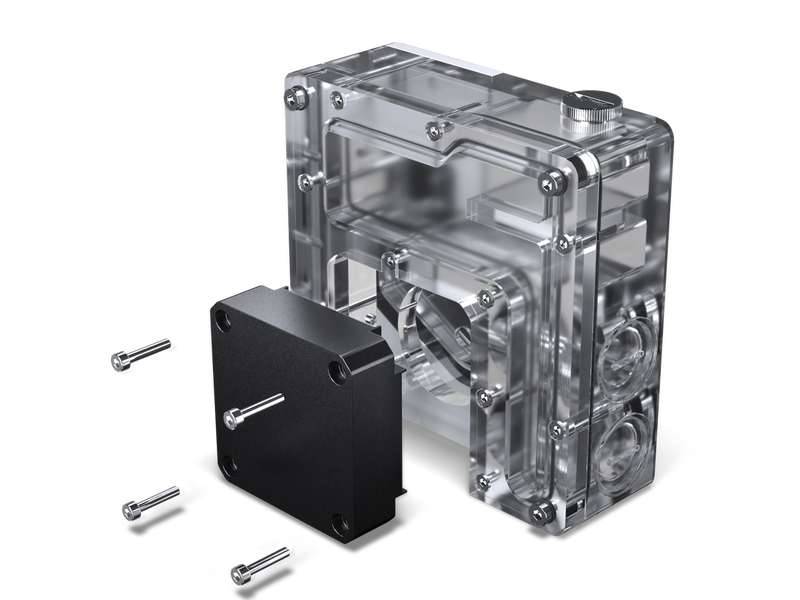 Phanteks Glacier EZ-Fit 120RES-DDC Body, Compact Reservoir for DDC Pump,