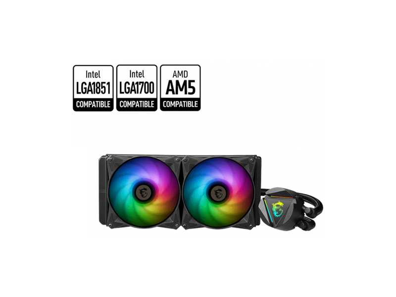 MSI MAG Core Liquid 240R V2 - AIO RGB CPU Liquid Cooler - Rotating Cap