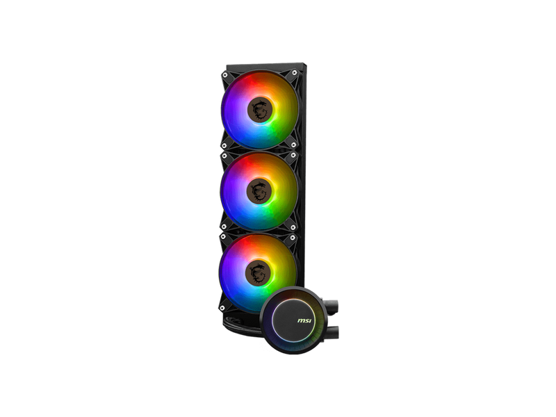 MSI MAG CoreLiquid E360 Black - AIO ARGB CPU Liquid Cooler - Rotating Cap Design