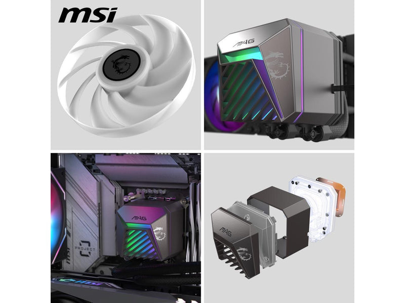 MSI MAG Coreliquid A15 240 Black- AIO ARGB Liquid Cooling - 240mm Radiator -