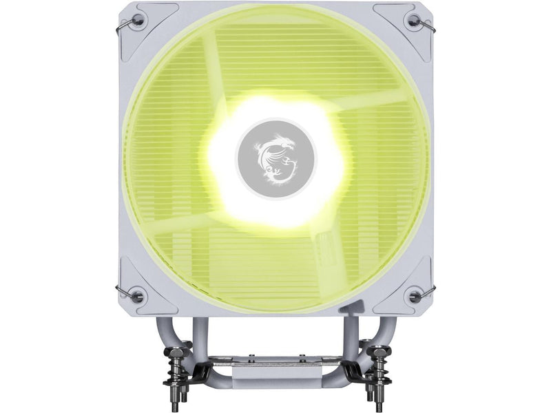 MSI MAG COREFROZR AA13 White Air CPU Cooler, Single 120mm PWN Fans, ARGB