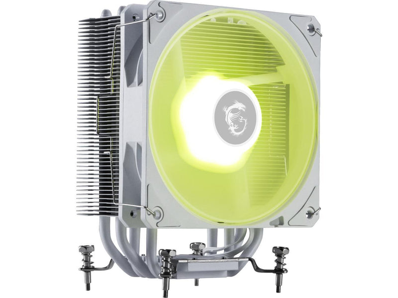 MSI MAG COREFROZR AA13 White Air CPU Cooler, Single 120mm PWN Fans, ARGB