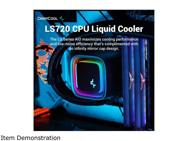 DeepCool LS720 High-Performance Liquid CPU Cooler, 360mm Radiator, 120mm A-RGB