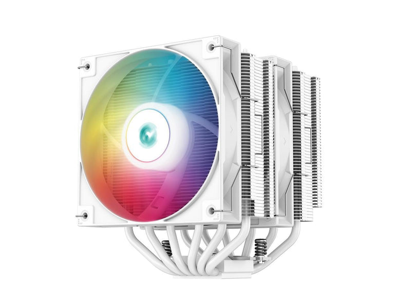 DeepCool AG620 WH ARGB Dual-Tower CPU Cooler, 2x 120mm Fan, Six Copper Heat