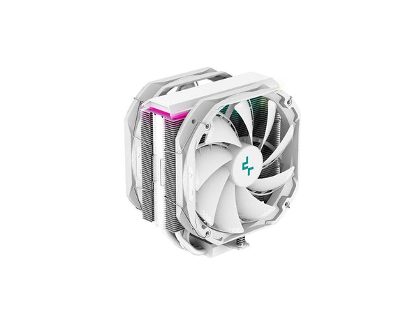 DeepCool AS500 PLUS WH CPU Air Cooler with 2 140mm PWM Fan, A-RGB Top Cover, 5