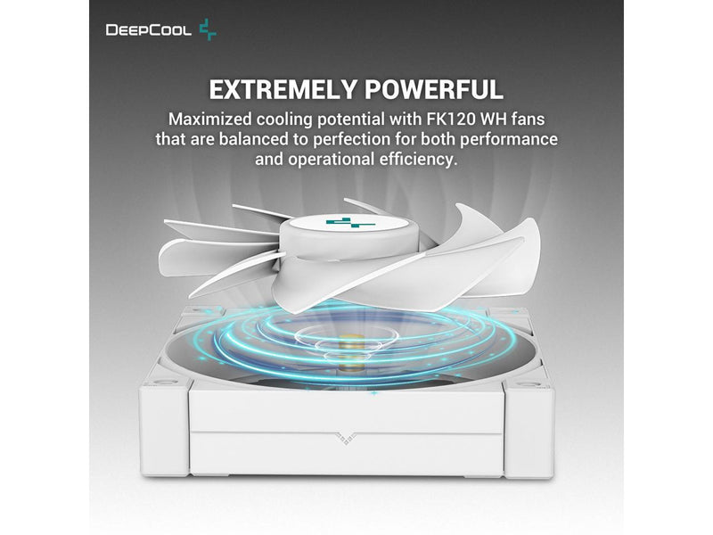 DeepCool LT520 WH Premium Liquid CPU Cooler, 240mm, High-Performance FK120 FDB