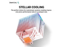 DeepCool AK500S WH DIGITAL Air Cooler, Single Tower, Real-Time CPU Status