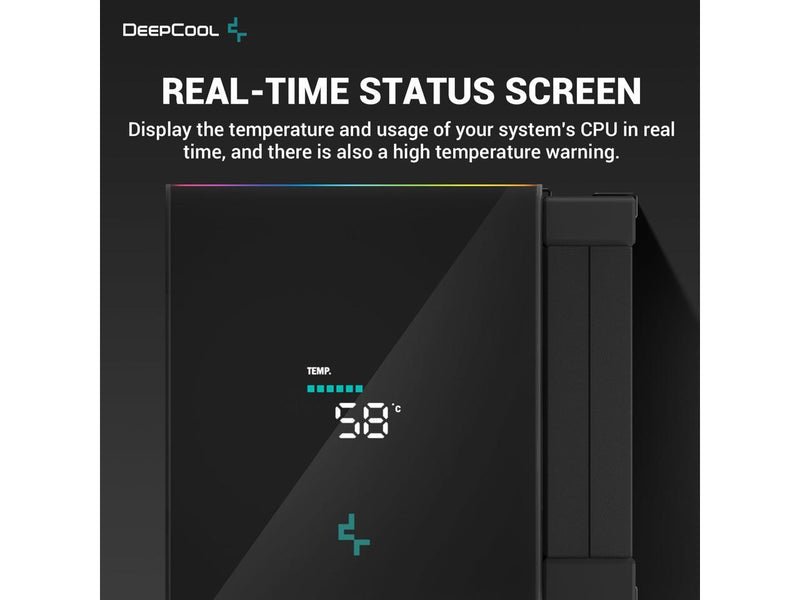 DeepCool AK620 DIGITAL Performance Air Cooler, Dual-Tower Layout, Real-Time CPU