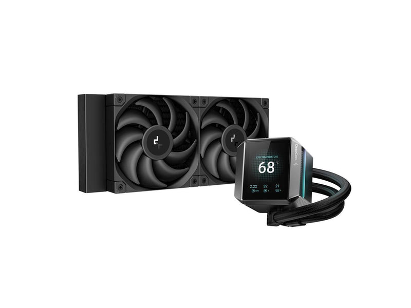 DeepCool MYSTIQUE 240 LCD Liquid Cooler 240mm 5th Gen Pump 3400RPM AIO 2.8"