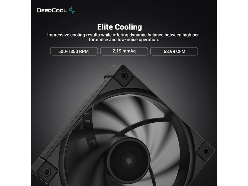 DeepCool FK120 High Performance Cooling Fan, 4-Pin PWM, Fluid Dynamic Bearing,