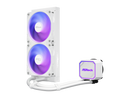 ASRock AIO Pro White 240 ARGB 27mm radiator, ARGB waterblock, ARGB Hub-lighting