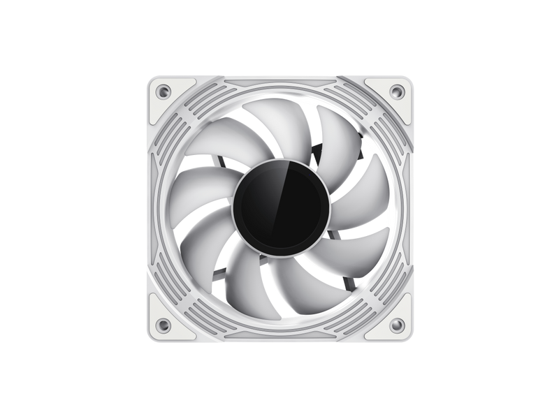 GAMEMAX FN12A-C8I-W, 120mm White frame ARGB Fan - High-Performance Cooling Fan