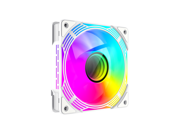 GAMEMAX FN12A-C8I-W, 120mm White frame ARGB Fan - High-Performance Cooling Fan