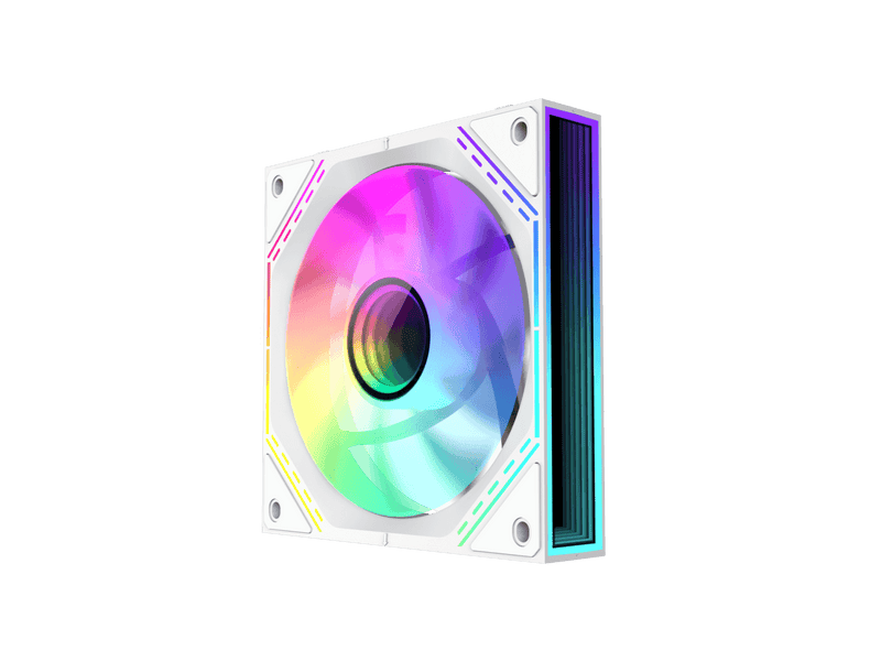 GAMEMAX FN12A-S3I-W, 120mm White frame ARGB Fan x3,120mm Computer case fan!