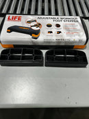 LIFE AUTHENTICS ADJUSTABLE WORKOUT FOOT STEPPER RAISE 4 TO 6 INCHES BLACK/ORANGE - Like New