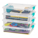 IRIS USA Storage Bins with Lids |Made in USA| 6 Qt - (4-Pack) - Clear - Brand New