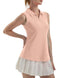 FKEEP WOMEN'S SLEEVELESS POLO GOLF TENNIS SHIRT TANK LIGHT PINK M - Brand New