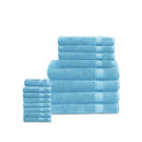 Beauty Set of 16, 100% Cotton Towels, Absorbent, Quick Dry, B0B374X6RR - Blue - Brand New