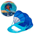 SwimWays Spring Float Recliner Canopy Fast-Inflating Pool Chair - Blue - Brand New