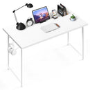 YSSOA SMALL SPACE WRITING DESK WITH HEADPHONE HOOKS MODERN HOME OFFICE - WHITE - Like New