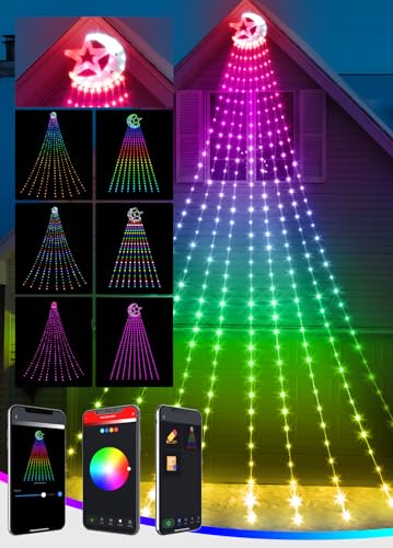 PROBRO CHRISTMAS DECORATION LIGHTS +WATERFALL LIGHTS, TIMERS, DECORATIVE STRING - Like New