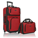 US TRAVELER U.S. TRAVELER LIGHTWEIGHT SOFTSIDE TROLLEY 20" CARRY ON - RED - Like New