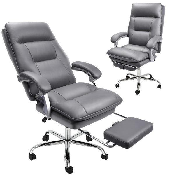 ZZW Executive Office Chair, Reclining Gaming Chair, Ergonomic, 350lbs - Gray - Like New