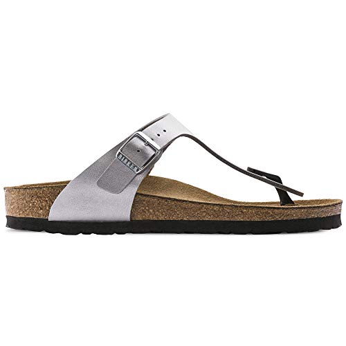 1003674 BIRKENSTOCK WOMENS'S GIZEH SIZE 6, SILVER New