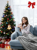 ANDOLA ELECTRIC HEATED BLANKET HEATED THROW BLANKET SOFT FLANNEL EJ-BD004 - GRAY - Like New