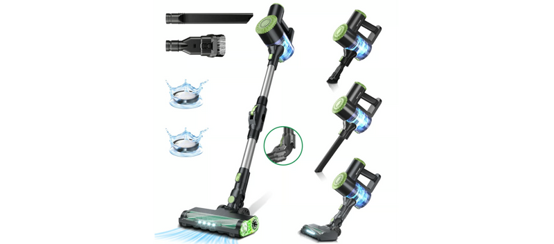 PRETTYCARE 6 in 1 Lightweight Stick, 180° Bendable Wand, Cordless Vacuum Cleaner Like New