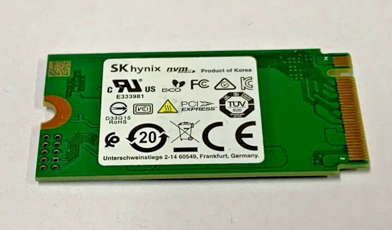 SK HYNIX SSD 256GB 2242 M.2 NVME PCI-E 3.0 5SS0V27610 - GREEN - Like New