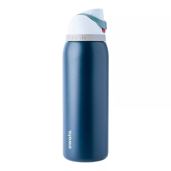 OWALA 40OZ FREESIP STAINLESS STEEL WATER BOTTLE - NAVY - Scratch & Dent
