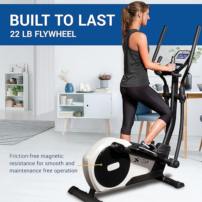 XTERRA Fitness FS3.0 Elliptical Machine Trainer - White - Like New